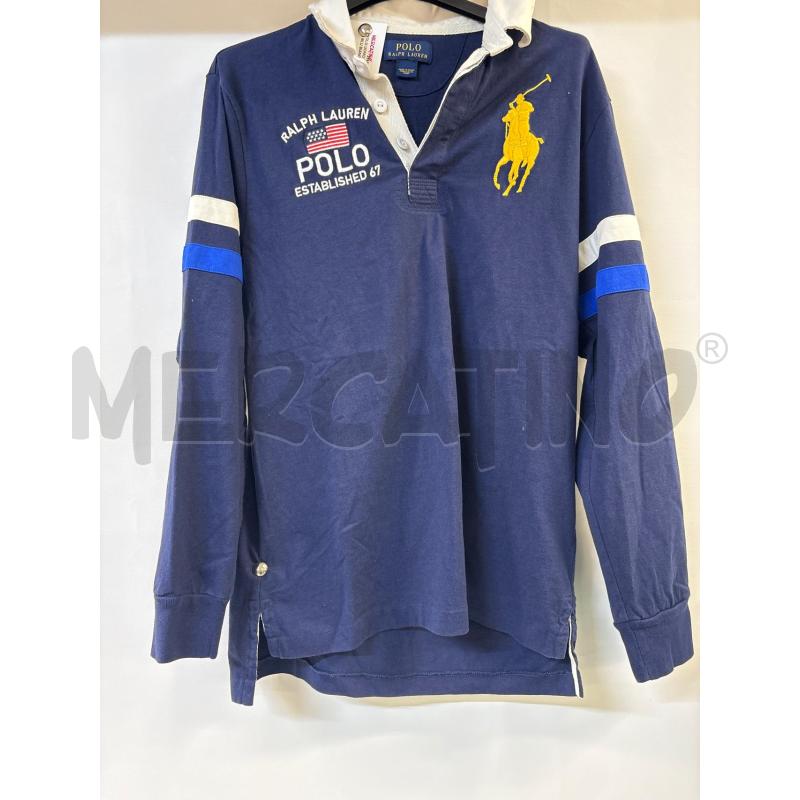 POLO UOMO RALPH LAUREN BLU BIANCO | Mercatino dell'Usato Acerra 1