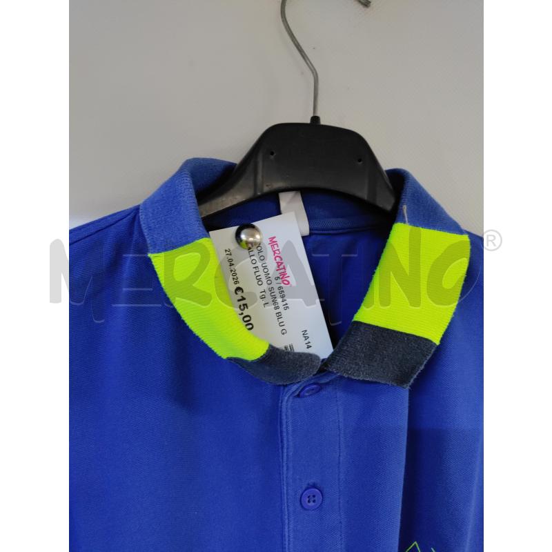 POLO UOMO SUN68 BLU GIALLO FLUO | Mercatino dell'Usato Acerra 2
