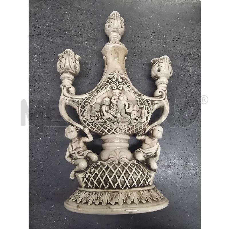 PORTA CANDELA BEIGE ANGELI 3 APPOGGI | Mercatino dell'Usato Acerra 1