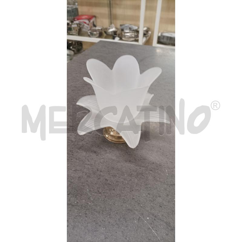 PORTA CANDELA FORMA FIORE BASE SILVER | Mercatino dell'Usato Acerra 1