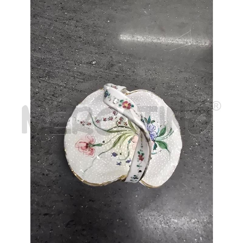 PORTA CIOCCOLATINI BIANCO FIORE ROSA | Mercatino dell'Usato Acerra 1