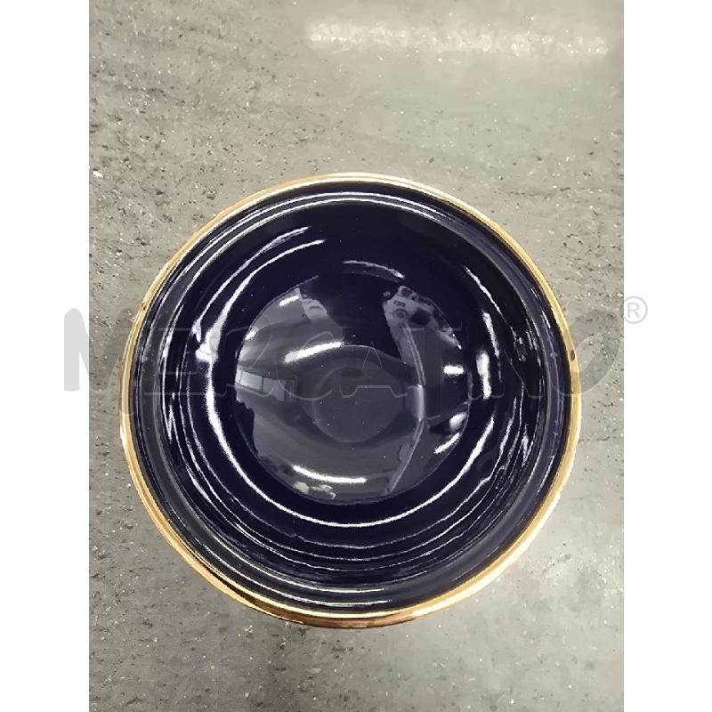 PORTA CIOCCOLATINI BLU RIGA DORATA DECORI BIANCHI | Mercatino dell'Usato Acerra 2