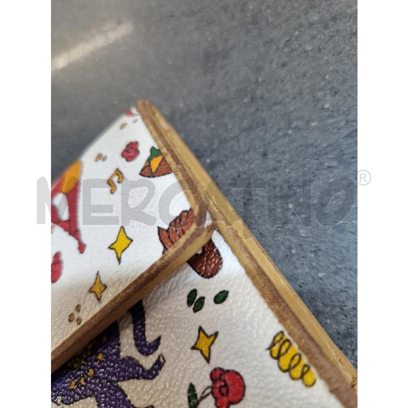 PORTA FOGLIO BIANCO MARRONE PIERO GUIDI  | Mercatino dell'Usato Acerra 2