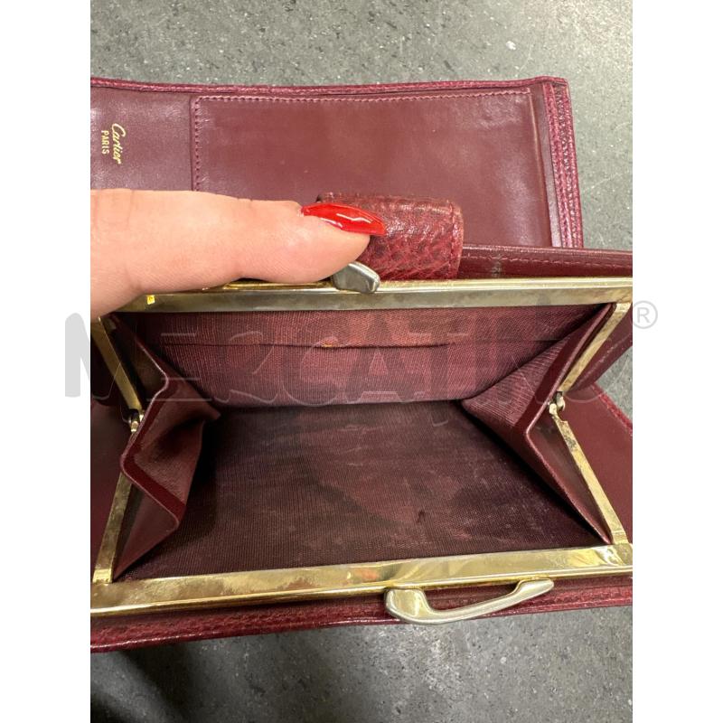 PORTA FOGLIO CARTIER ROSSO | Mercatino dell'Usato Acerra 4