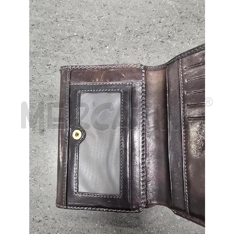 PORTA FOGLIO VERA PELLE VALENTINI MARRONE | Mercatino dell'Usato Acerra 3