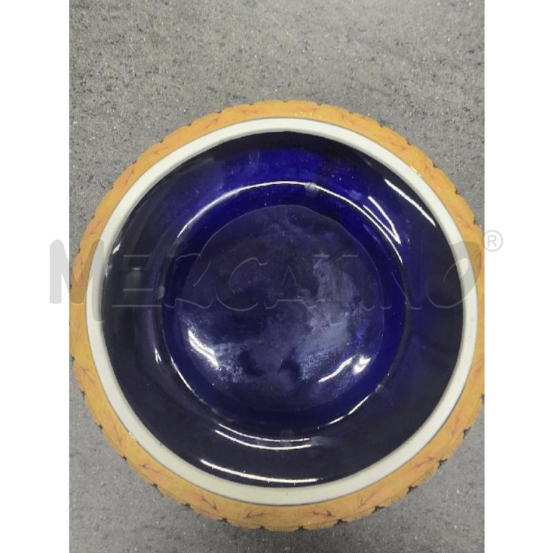 PORTA OGGETTI BLU DORATA FIORI | Mercatino dell'Usato Acerra 2