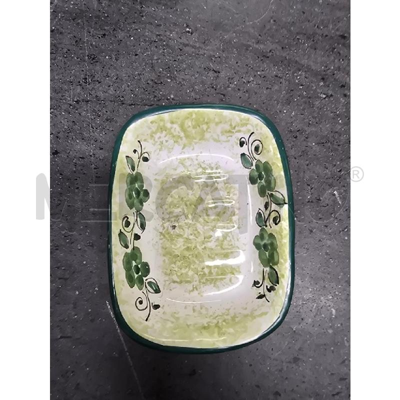 PORTA SAPONE VERDE BIANCO FIORE | Mercatino dell'Usato Acerra 1