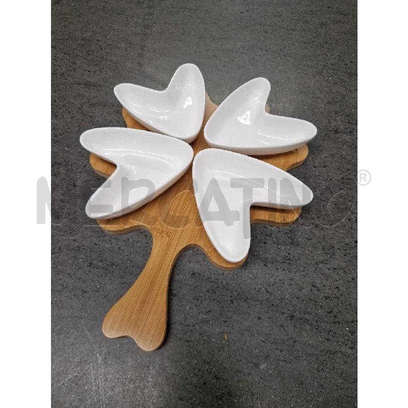 PORTA STUZZICHINI LEGNO CUOREBIANCO | Mercatino dell'Usato Acerra 1