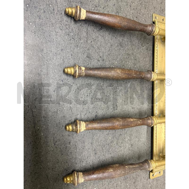 POSATE PZ. 4 DORATE CON APPOGGIO MANICO LEGNO | Mercatino dell'Usato Acerra 3