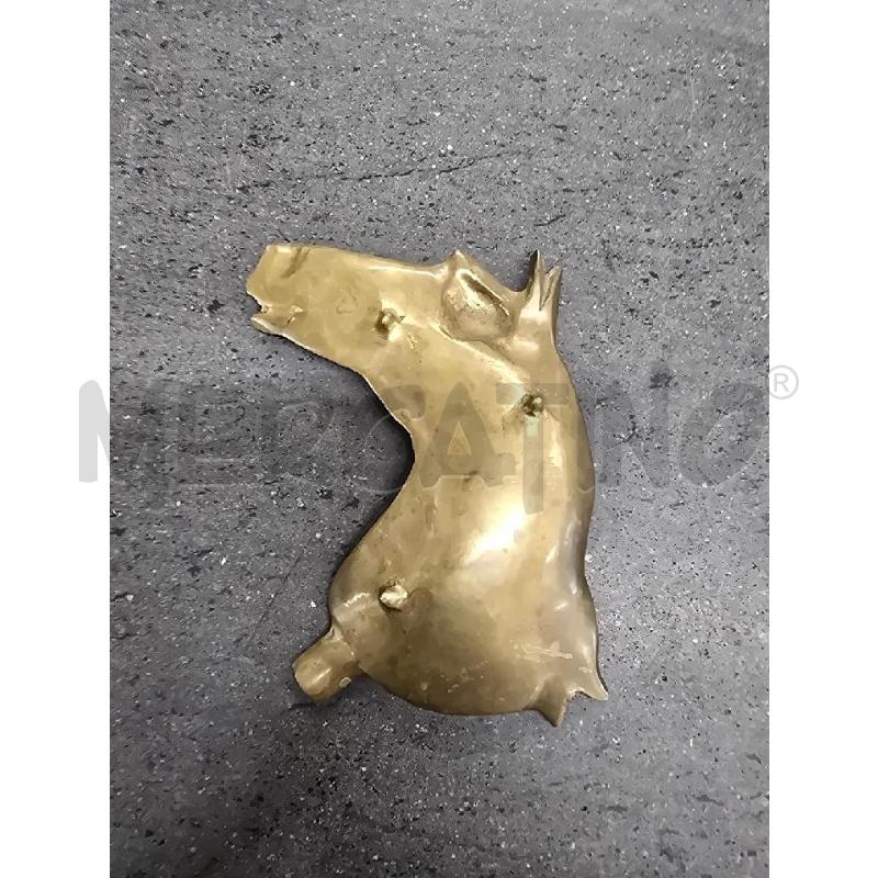 POSA CENERE TESTA CAVALLO DORATO DECORI FIORI | Mercatino dell'Usato Acerra 2