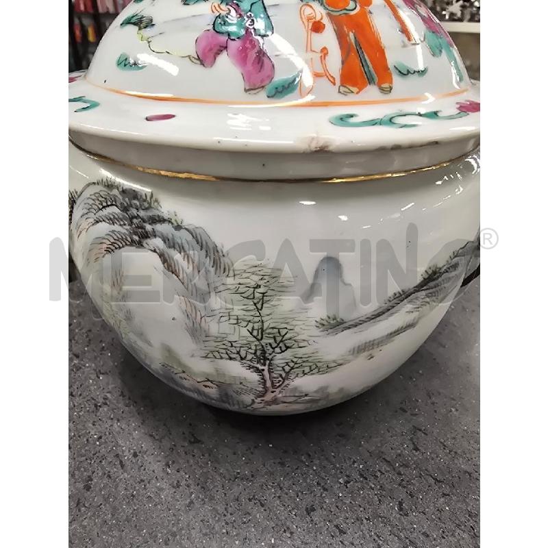 POTICHE VASO BOMBATO STILE ORIENTALE SCRITTE FIGURA | Mercatino dell'Usato Acerra 2