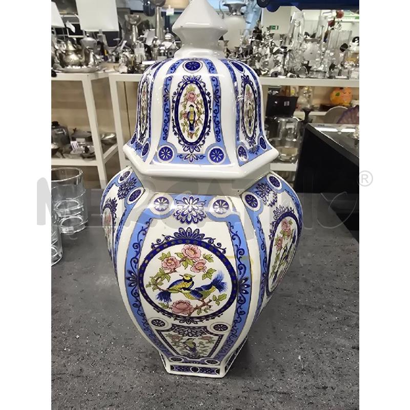 POTICHE VASO CELESTE FIGURA UCCELLINI | Mercatino dell'Usato Acerra 1