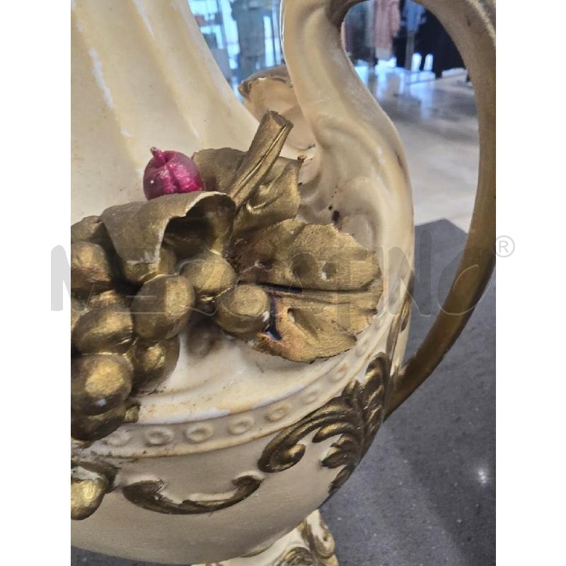 POTICHE VASO DORATO DECORO UVA | Mercatino dell'Usato Acerra 2