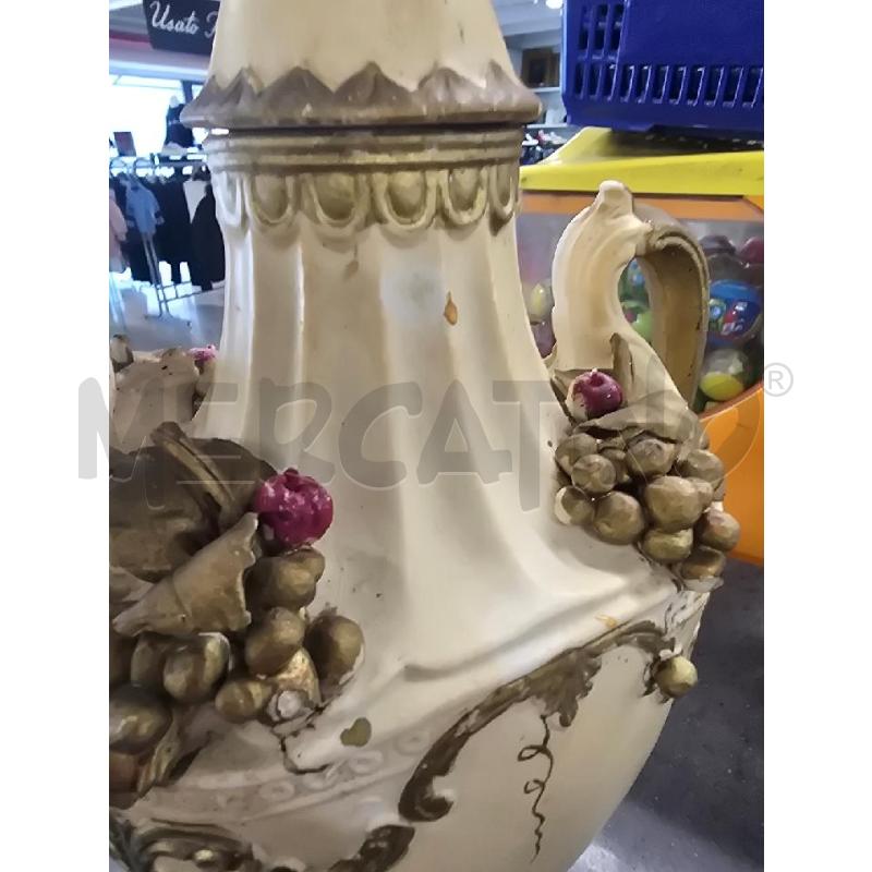POTICHE VASO DORATO DECORO UVA | Mercatino dell'Usato Acerra 3