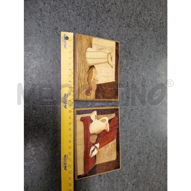 QUADRETTI PZ2 INTARSIO LEGNO COLORATO | Mercatino dell'Usato Acerra 2