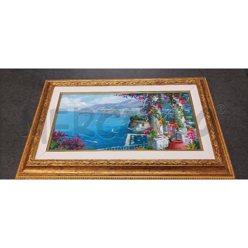 QUADRO 34X54 VISTA MARE FIORI COLONNE GIUSEPPE CASOLA | Mercatino dell'Usato Acerra 1