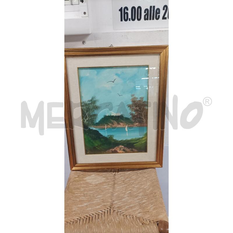 QUADRO 43X53 MARE ALBERI COLLINA | Mercatino dell'Usato Acerra 1