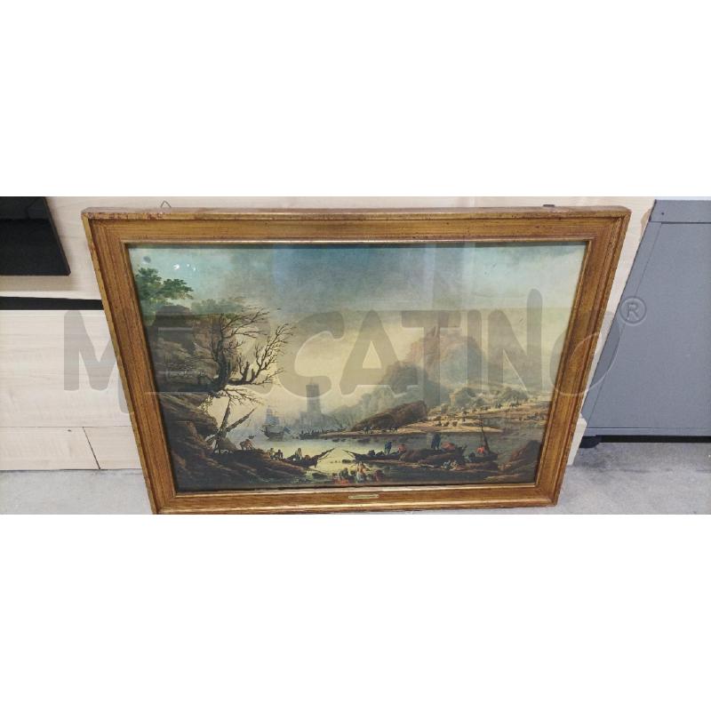 QUADRO 78X58 MARE BARCHE UOMINI | Mercatino dell'Usato Acerra 1