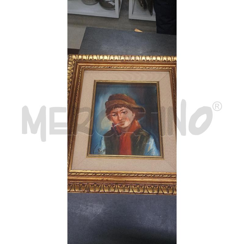 QUADRO BAMBINO CON SIGARETTA 46X51 | Mercatino dell'Usato Acerra 1