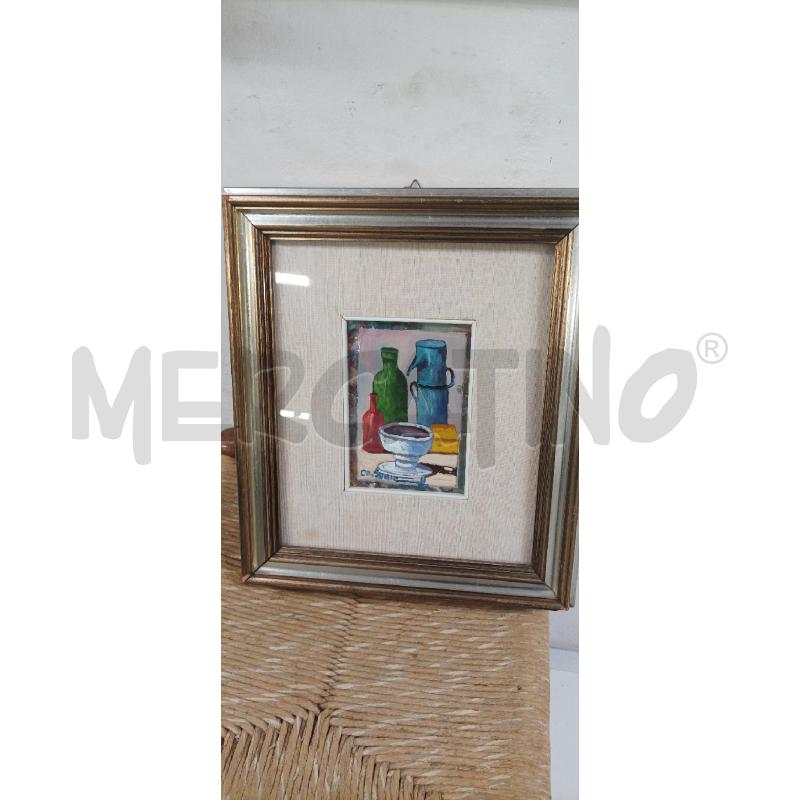 QUADRO BOTTIGKLI E CAFFETTIERA 34X39 | Mercatino dell'Usato Acerra 1