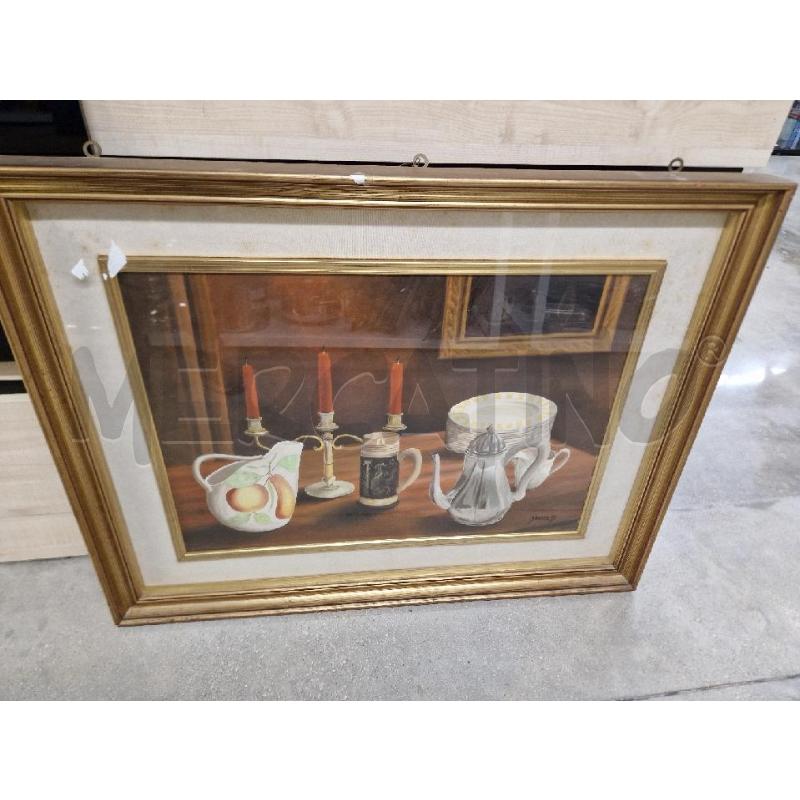 QUADRO CANDELE PIATTI TAVOLA 100X70 | Mercatino dell'Usato Acerra 1