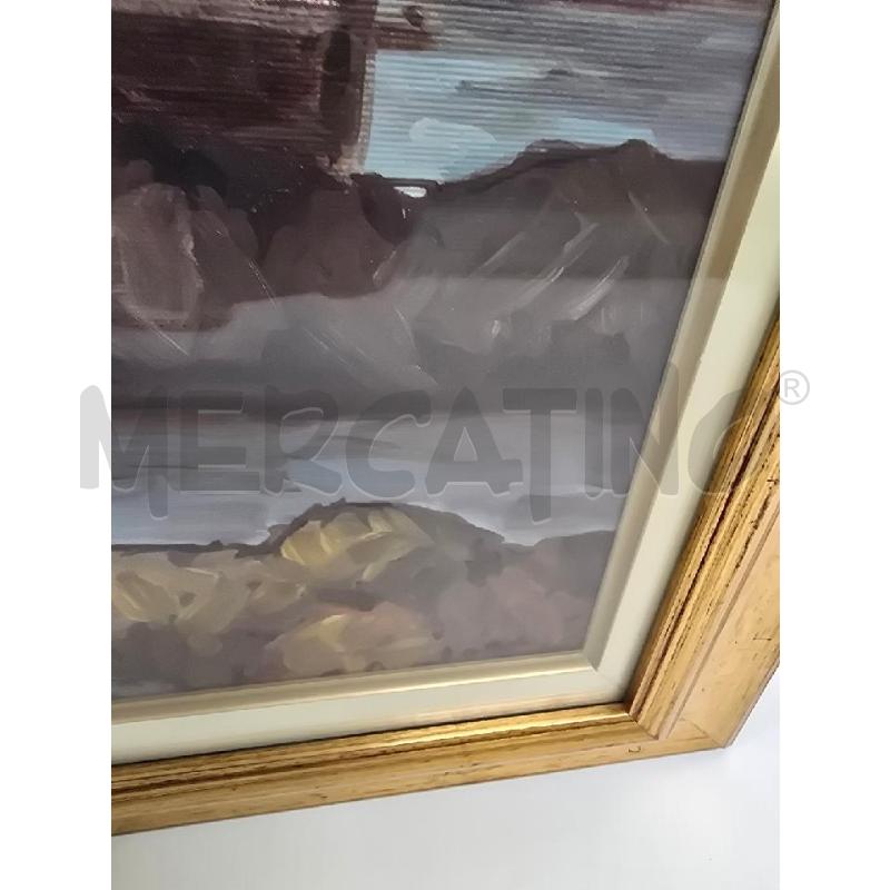 QUADRO CORNICE 84X64 FIGURA BARCA MARE CASA | Mercatino dell'Usato Acerra 2