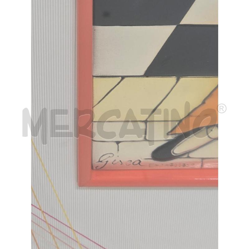 QUADRO CORNICE BIANCA FIGURA DUE PERSONE B5X56 | Mercatino dell'Usato Acerra 2