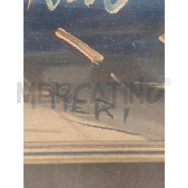 QUADRO CORNICE DORATA FIGURA BARCHE MARE 1.00X80 | Mercatino dell'Usato Acerra 2