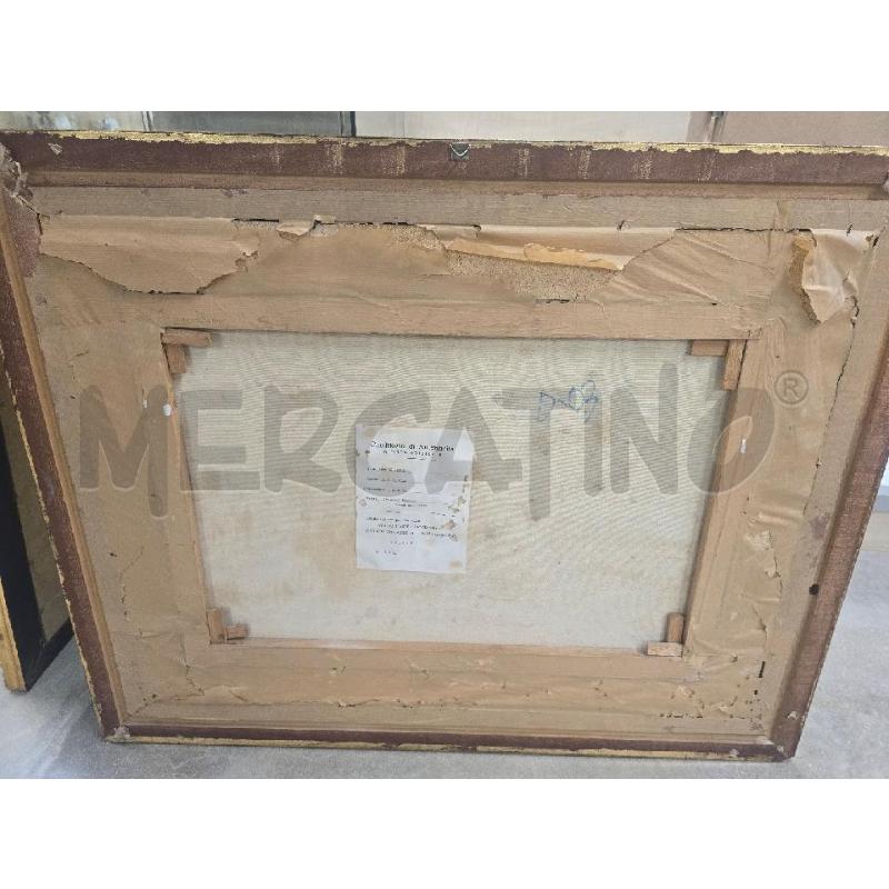 QUADRO CORNICE DORATA FIGURA BARCHE MARE 1.00X80 | Mercatino dell'Usato Acerra 4