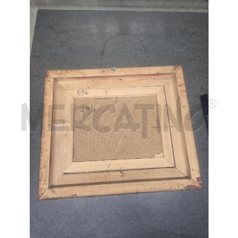 QUADRO CORNICE DORATA FIGURA CASA ALBERO 42X36 | Mercatino dell'Usato Acerra 3