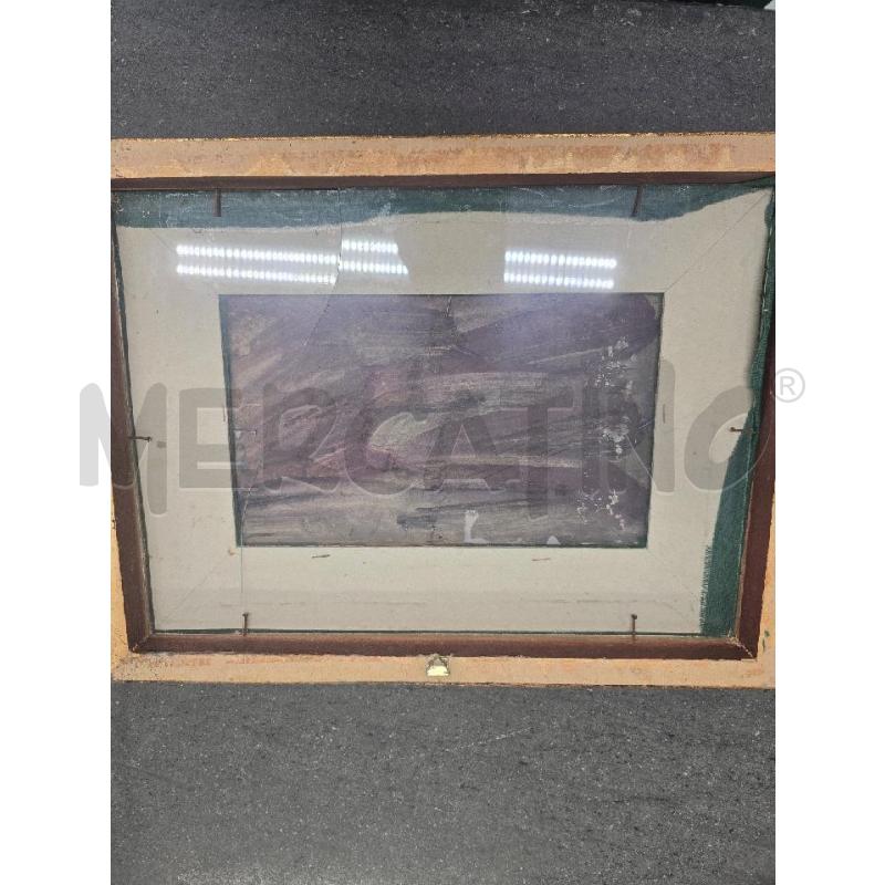 QUADRO CORNICE DORATA FIGURA CASA PERSONA 30X40 | Mercatino dell'Usato Acerra 3