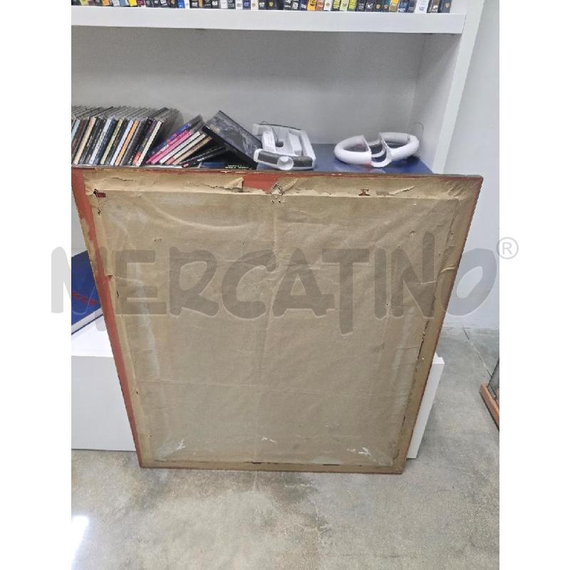 QUADRO CORNICE DORATA FIGURA CASE PERSONE 62X70  | Mercatino dell'Usato Acerra 3