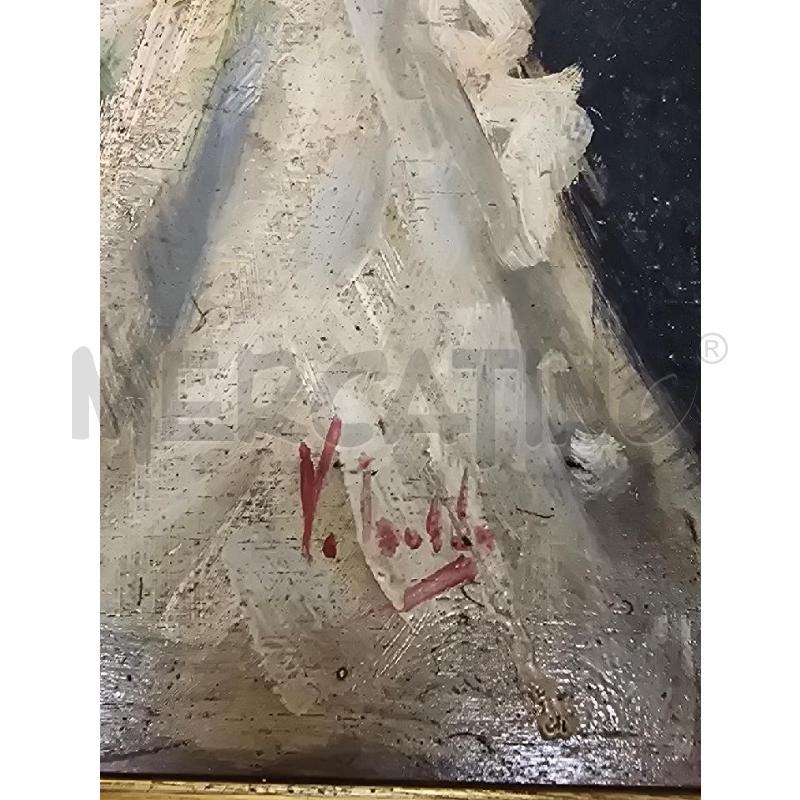 QUADRO CORNICE DORATA FIGURA DONNA CAPELLI NERI 53X50 | Mercatino dell'Usato Acerra 2
