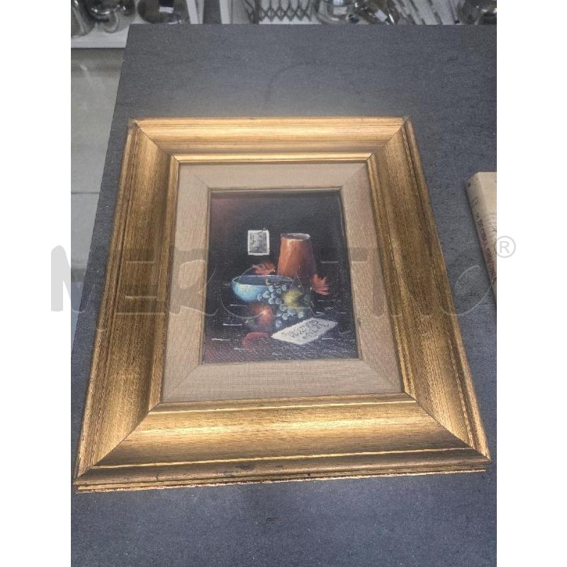 QUADRO CORNICE DORATA FIGURA FRUTTA VASO 44X50 | Mercatino dell'Usato Acerra 1