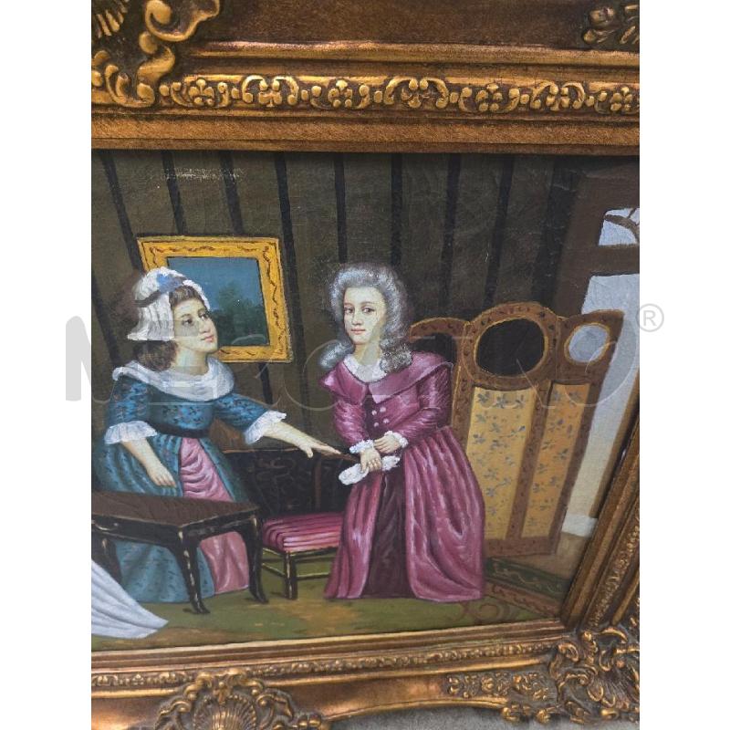 QUADRO CORNICE DORATA FIGURA NOBILI TAVOLO SEDIA | Mercatino dell'Usato Acerra 2