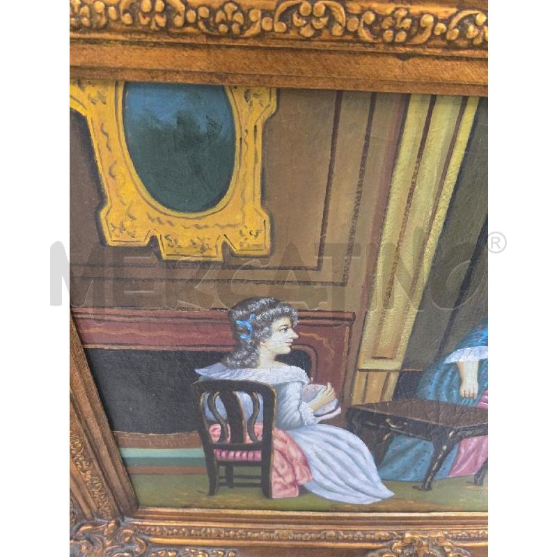 QUADRO CORNICE DORATA FIGURA NOBILI TAVOLO SEDIA | Mercatino dell'Usato Acerra 3