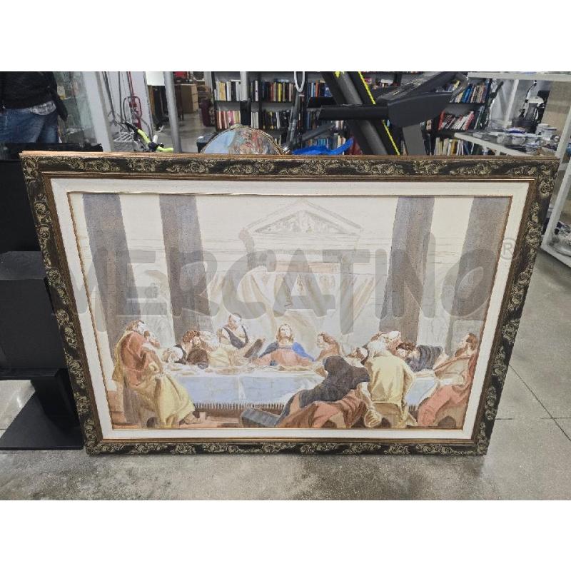QUADRO CORNICE DORATA FIGURA TAVOLA PERSONE 1.50X1.00 | Mercatino dell'Usato Acerra 1