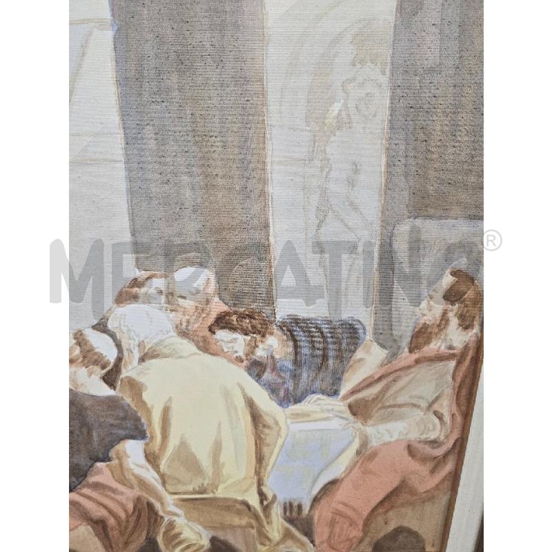 QUADRO CORNICE DORATA FIGURA TAVOLA PERSONE 1.50X1.00 | Mercatino dell'Usato Acerra 2