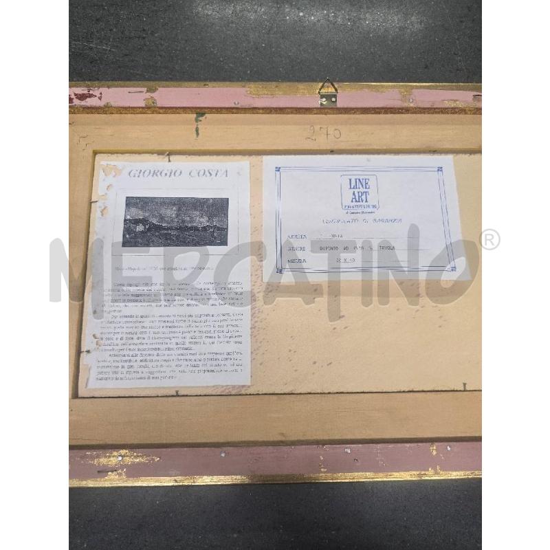 QUADRO CORNICE DORATA MARE BARCHE PALAZZO | Mercatino dell'Usato Acerra 4