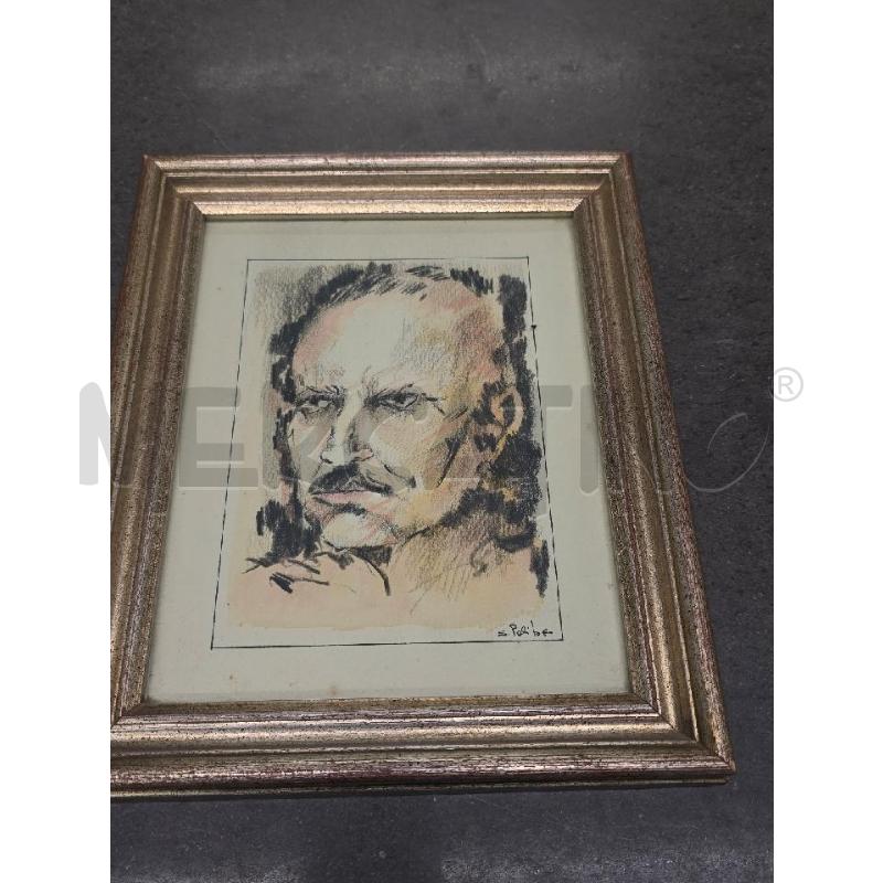 QUADRO CORNICE DORATA VOLTO ANZINO 26X21 | Mercatino dell'Usato Acerra 1