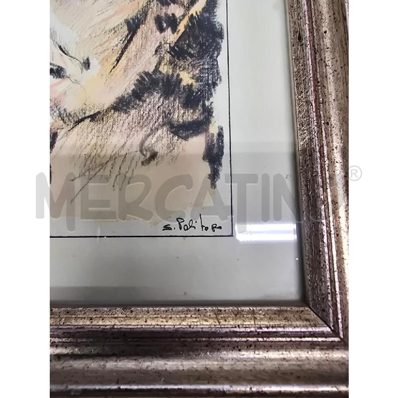 QUADRO CORNICE DORATA VOLTO ANZINO 26X21 | Mercatino dell'Usato Acerra 2