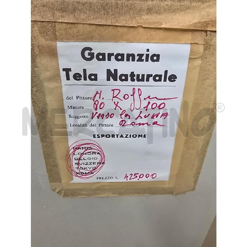 QUADRO CORNICE GRIGIA FIGURA ALBERI LAGO 1.26X87 | Mercatino dell'Usato Acerra 3