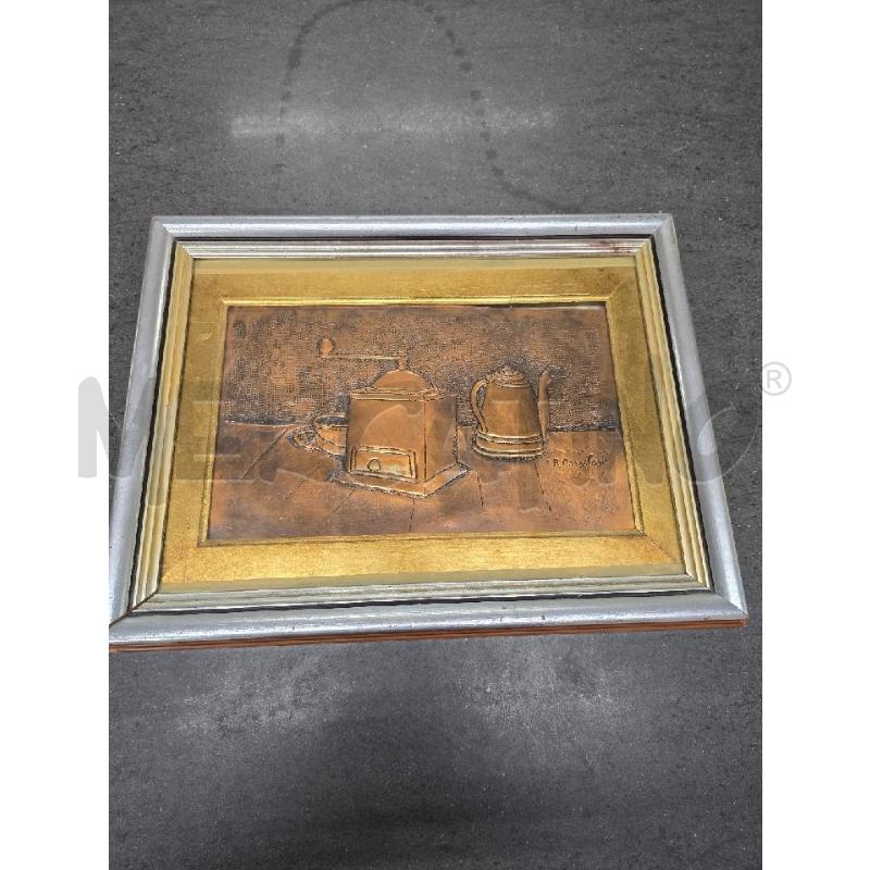 QUADRO CORNICE GRIGIO FIGURA MACININO 30X40 | Mercatino dell'Usato Acerra 1