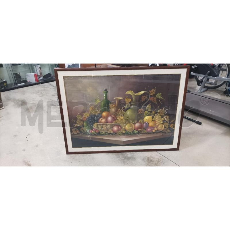 QUADRO CORNICE MARRONE 1.13X82 FIGURA FRUTTA BROCCA | Mercatino dell'Usato Acerra 1