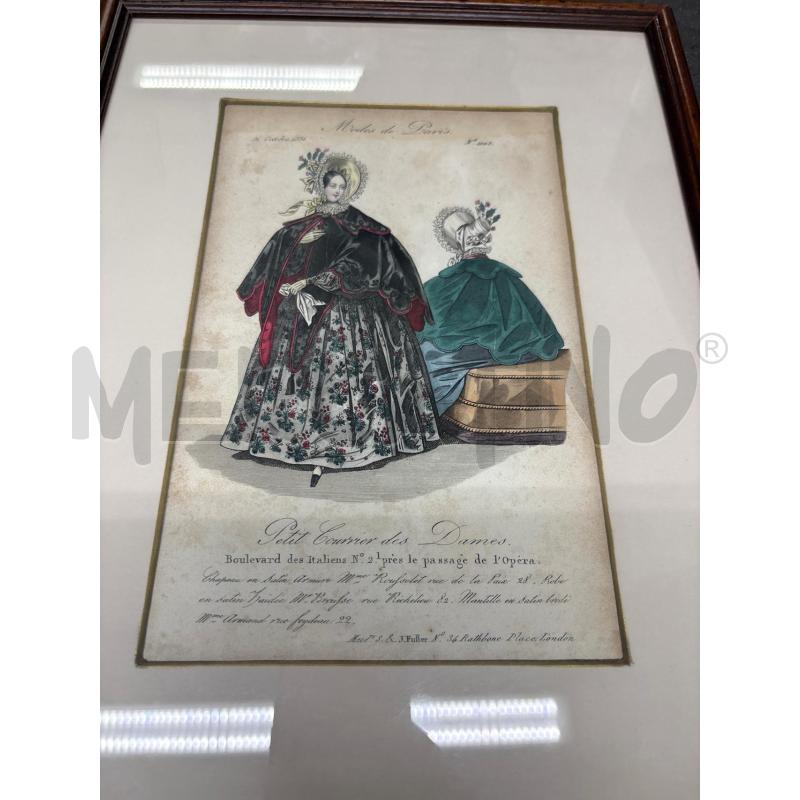 QUADRO CORNICE MARRONE 27X35 FIGURA 2 DONNE VESTITO VERDE | Mercatino dell'Usato Acerra 2