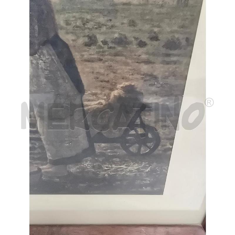 QUADRO CORNICE MARRONE CONTADINI 55X48 | Mercatino dell'Usato Acerra 2
