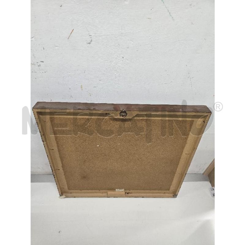 QUADRO CORNICE MARRONE CONTADINI 55X48 | Mercatino dell'Usato Acerra 3