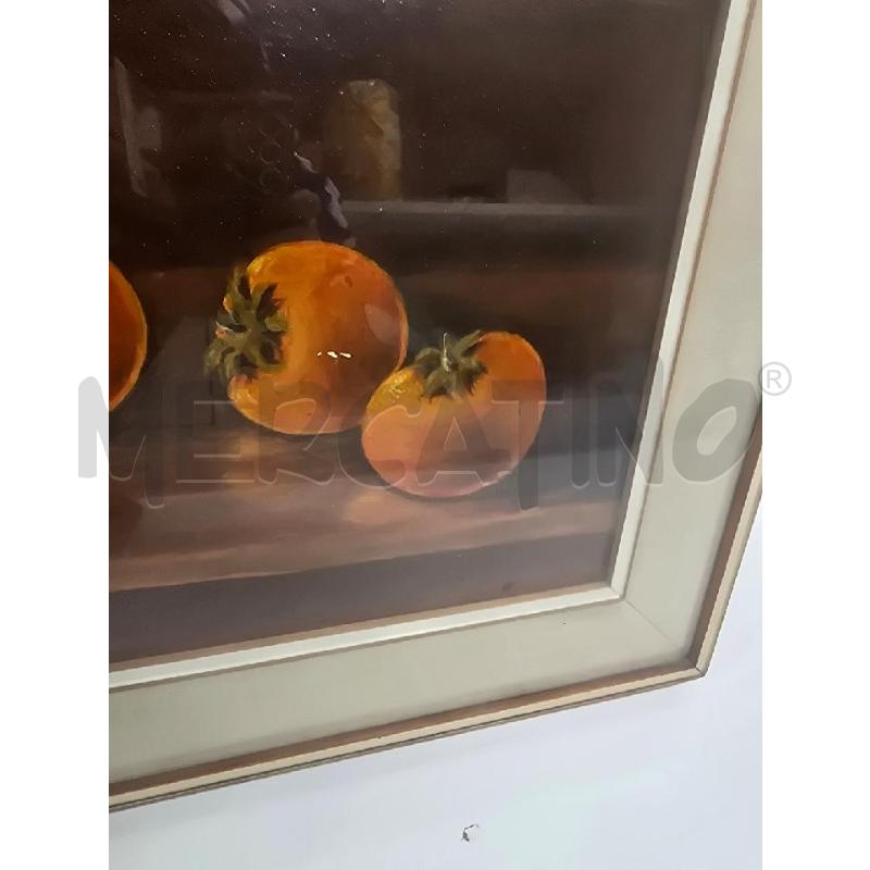 QUADRO CORNICE MARRONE FIGURA FRUTTA LIBRI 75X55 | Mercatino dell'Usato Acerra 2