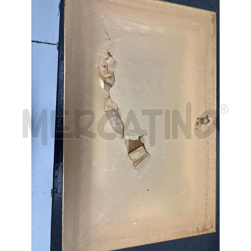 QUADRO CORNICE MARRONE FIGURA PAESAGGIO 70X54 | Mercatino dell'Usato Acerra 4