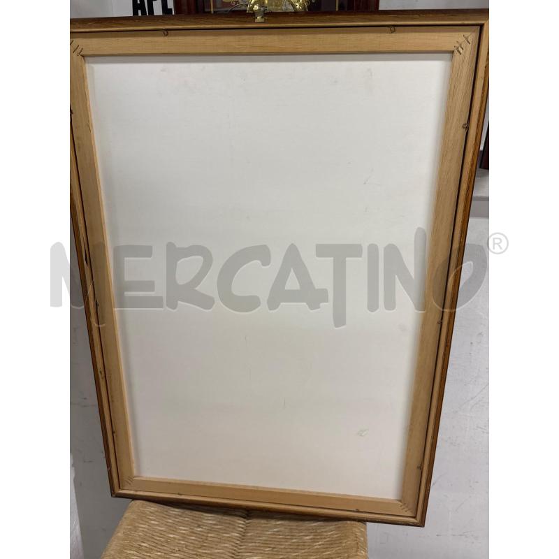 QUADRO CORNICE MARRONE FIGURA PAGLIACCIO CAPPELLO VIOLA53X73 | Mercatino dell'Usato Acerra 3